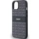 6. Etui DKNY Leather Mono Stripe & Metal Logo na iPhone 15 Plus / 14 Plus - czarne