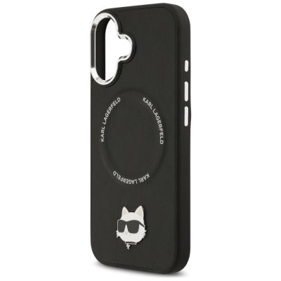 6. Etui Karl Lagerfeld Choupette Pin MagSafe do iPhone 17 - czarne