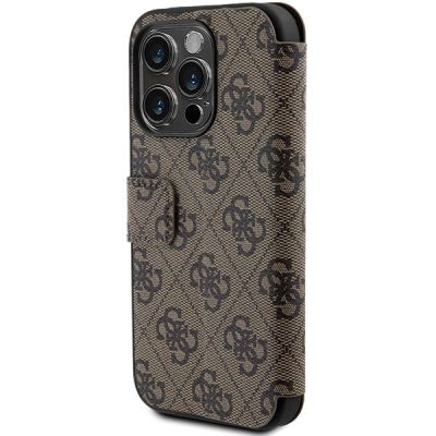 6. Etui Guess 4G Metal Logo na iPhone 15 Pro - brązowe