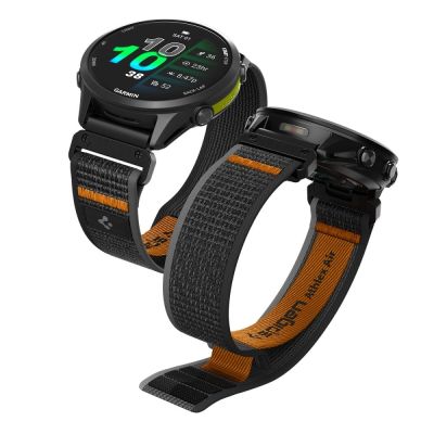 Pasek Spigen Athlex Air na Garmin QuickFit 22 mm - czarno-pomarańczowy