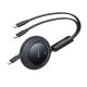 Kabel zwijany Baseus Free2Pull Mini 100W 3w1 USB-C - 2xUSB-C 1.2m - czarny