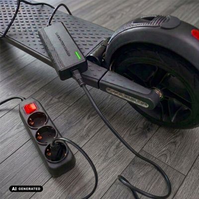 3. MACLEAN UNIWERSALNA ŁADOWARKA / ZASILACZ DO HULAJNÓG, 42V DC, 2A, MAX 85W, FAST CHARGING, 6 WTYCZEK MCE667