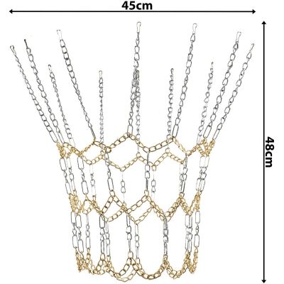 5. STALOWA SIATKA ŁAŃCUCHOWA DO OBRĘCZY KOSZ 12 UCHWYTÓW ENERO