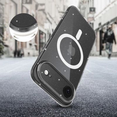 5. Etui Tech-Protect FlexAir MagSafe na iPhone 17 Air - przezroczysto-brokatowe
