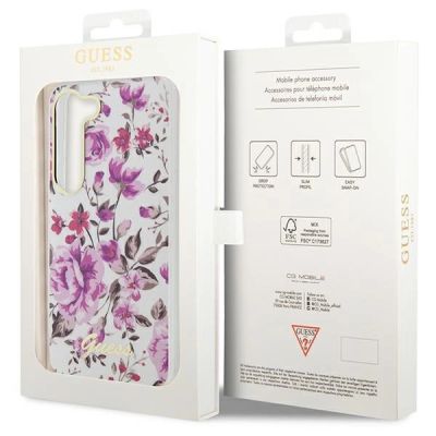 8. Etui Guess Flower Collection na Samsung Galaxy S23+ - białe