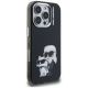 4. Etui Karl Lagerfeld IML Aquarelle Karl & Choupette & Logo na iPhone 16 Pro Max - czarne