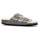 5. Klapki damskie/męskie ocieplane Birkenstock Arizona Shearling Stone Coin zamsz z wełną owczą regular szerokie (1017402)