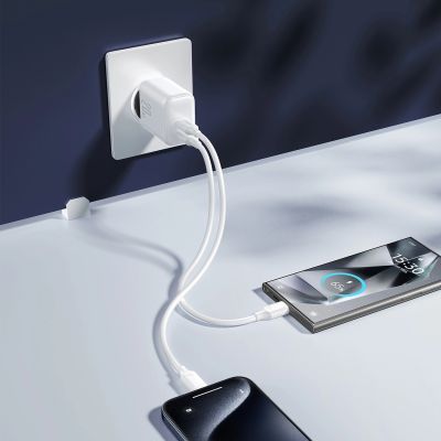 10. Ładowarka Joyroom JR-TCF12 sieciowa 2x USB-C 20W PD / QC 3.0 - biała