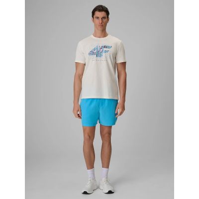 3. T-shirt regular z nadrukiem męski 4F 4FRSS26TTSHM4295-11S