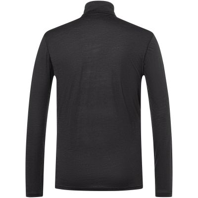 2. Longsleeve termoaktywny męski SUPER.NATURAL M SIERRA140 POCKET ZIP 1/4 czarna
