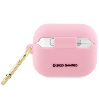 2. Etui Hello Kitty Silicone 3D Kitty Head na AirPods Pro - różowe