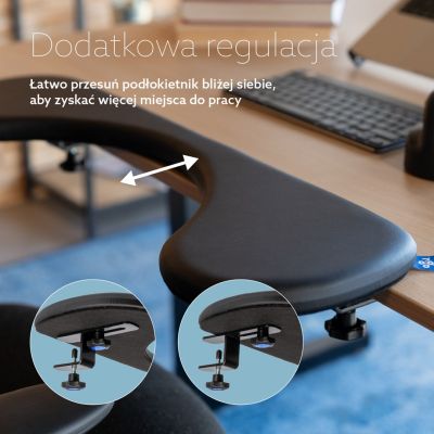 63. Podłokietnik ergonomiczny R-Go Armlehne juodas
