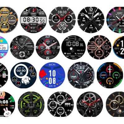 18. Smartwatch  Rubicon RNCE88-1 Czarny- Czarny Pasek Silikonowy + Czarny Pasek Skórzany