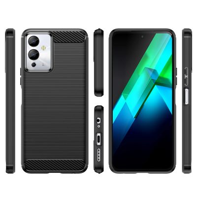 2. Carbon Case etui do Infinix Note 12i elastyczny silikonowy karbonowy pokrowiec czarne