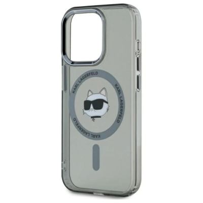 3. Karl Lagerfeld KLHMP15XHLSCHK iPhone 15   Pro Max 6.7" czarny/black hardcase IML Metal Choupette Head MagSafe