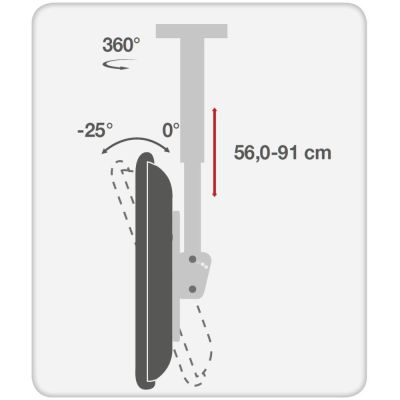 14. Techly ICA-CPLB 946S uchwyt do tablic informacyjnych 177,8 cm (70") Czarny