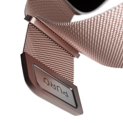 8. Pasek ze stali nierdzewnej Puro Milanese do Apple Watch 38 / 40 / 41 mm - różowy
