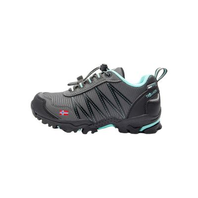2. Wodoodporne buty turystyczne dziecięce dla chłopca/dziewczynki Trollkids Kids Trolltunga Hiker Low anthracite/mint (155-609)
