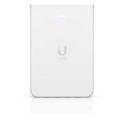 23. Access Point Wi-Fi 6 Ubiquiti UniFi U6 In-Wall 2.4GHz(2x2)/5GHz(4x4)/6GHz(–) PoE+/PoE 4x1G 1x2,5G