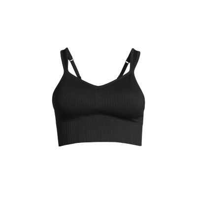 Stanik treningowy CASALL Seamless Rib Padded Sports Bra czarny