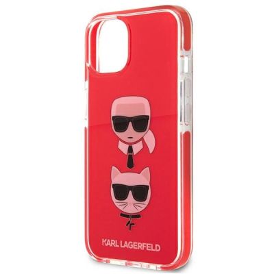 6. Etui Karl Lagerfeld Karl&Choupette Head na iPhone 13/ 14 / 15 - czerwone