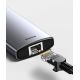 16. HUB Baseus Metal Gleam 6w1 USB-C - USB-C PD 100W 1x HDMI 4K 30Hz 3x USB-A 3.2 1x RJ45 - szary