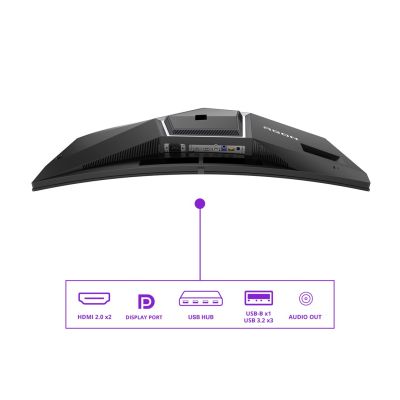 3. AOC AGON PRO AG346UCD monitor komputerowy 86,4 cm (34") 3440 x 1440 px Wide Quad HD QD-OLED Czarny, Szary