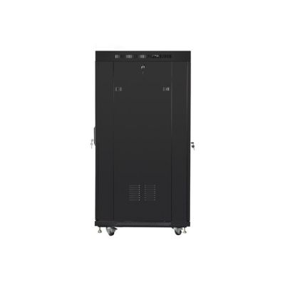 3. LANBERG SZAFA STOJĄCA RACK 19" 27U 800X1000 DRZWI SZKLANE LCD CZARNA (FLAT PACK) FF01-8027-12BL