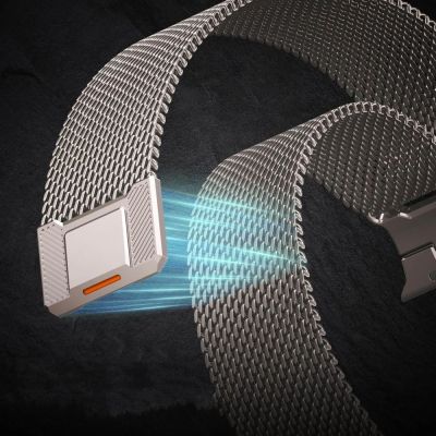 4. Bransoleta Tech-Protect Milano Vanguard na Apple Watch (44 / 45 / 46 / 49 mm) - tytanowa