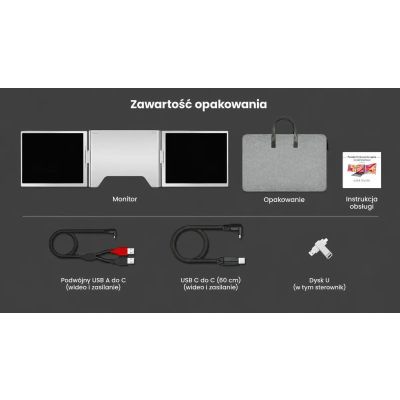 22. EXTRALINK SMART LIFE 14" 2-SCREEN MONITOR FOR LAPTOPS 12" TO 17.3"