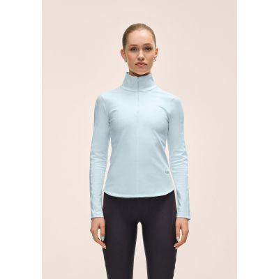 2. Koszulka damska CASALL Serene Half Zip Long Sleeve kolor niebieski