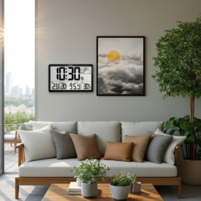 29. GREENBLUE ZEGAR ŚCIENNY LCD BARDZO DUŻY, TEMPERATURA, DATA GB218