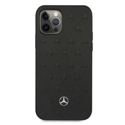 3. Etui Mercedes Leather Stars Pattern na iPhone 12 Pro Max - czarne