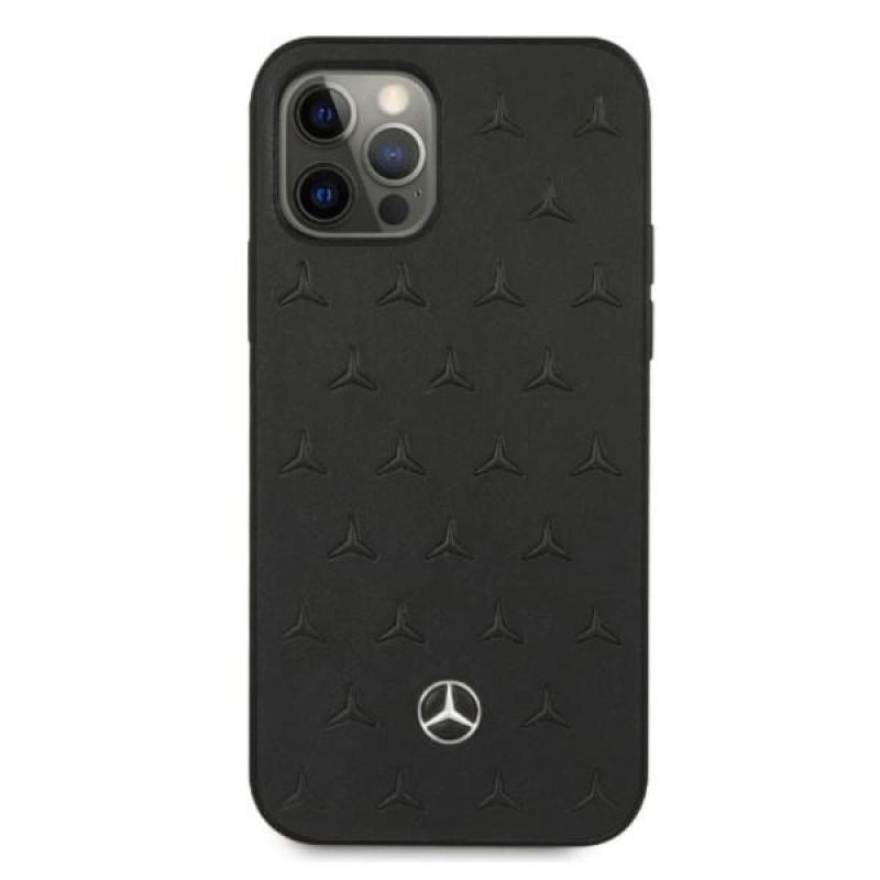 3. Etui Mercedes Leather Stars Pattern na iPhone 12 Pro Max - czarne