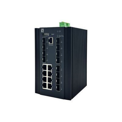 5. LevelOne Industrial L2+ Managed Switch 20-portowy/IP40+DIN 2,5 Gb/s