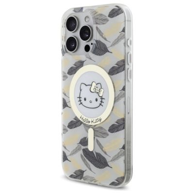 2. Etui Hello Kitty IML Golden Leaves MagSafe na iPhone 16 Pro Max - białe