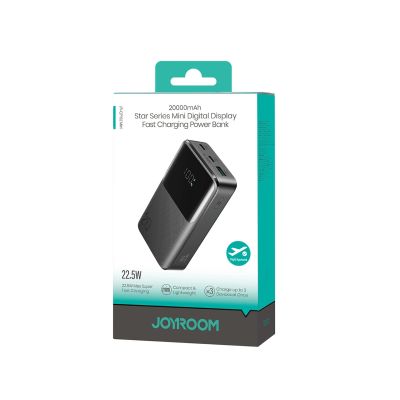 7. Powerbank Joyroom JR-QP192 Star Series Mini 20000mAh 22,5W z wyświetlaczem cyfrowym - czarny