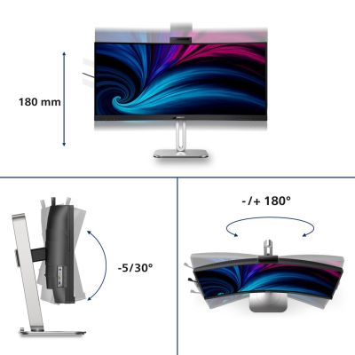 20. Monitor Philips 86,4cm (34,0") 34B2U6603CH 21:09 HDMI+DP+USB-C szary
