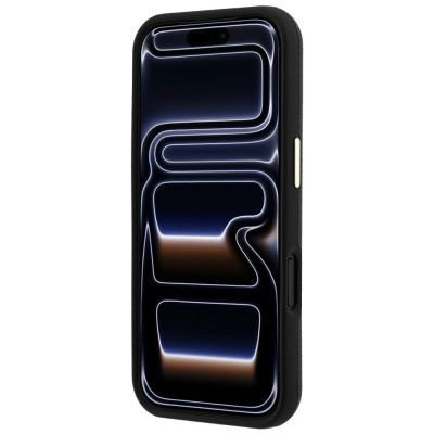 5. Etui Guess Grained & Big Resin Logo na iPhone 18 Pro Max / 17 Pro Max - czarne