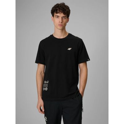 T-shirt regular z nadrukiem męski 4F 4FRSS26TTSHM3814-20S