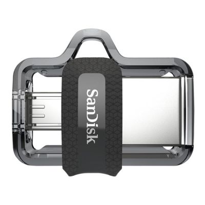 10. Pendrive SanDisk Ultra Dual Drive M3.0 SDDD3-032G-G46 (32GB; microUSB, USB 3.0; kolor szary)