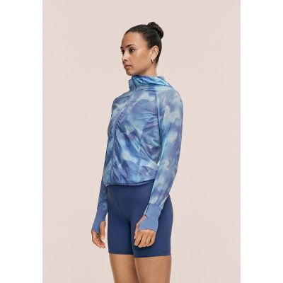 4. Kurtka damska CASALL Breeze Printed Running Jacket kolor granatowy