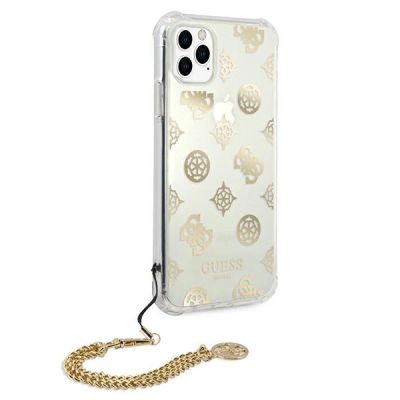 4. Etui Guess Peony Chain Collection na iPhone 11 Pro - złote