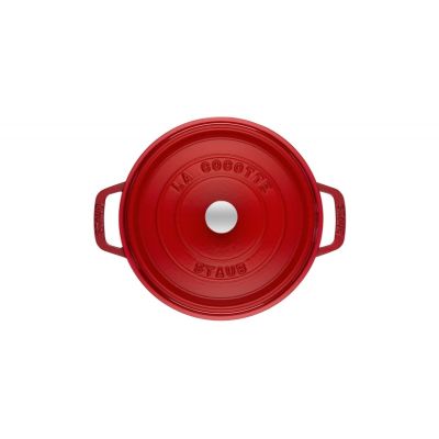 2. Garnek żeliwny okrągły STAUB Cocotte 22cm 2,6L czerwony40509-825-0