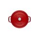 2. Garnek żeliwny okrągły STAUB Cocotte 22cm 2,6L czerwony40509-825-0