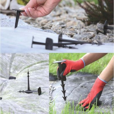 40. SZPILKI GROTY KOŁKI DO AGROWŁÓKNINY HARPOON PEG WYS. 20CM 50SZT