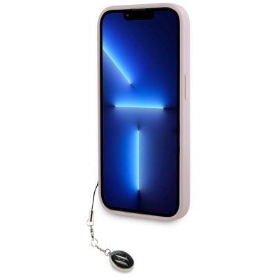 5. Etui Karl Lagerfeld Saffiano Rhinestones & Charm na iPhone 15 Pro Max - różowe