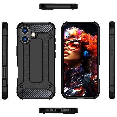 4. Etui Hybrid Armor na iPhone 17 pancerne - czarne