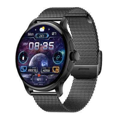 2. Smartwatch Damski Rubicon RNCF35 BLACK Bransoleta + Pasek