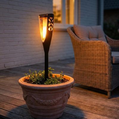 28. LAMPA SOLARNA POCHODNIA 7,5x7,5x65CM